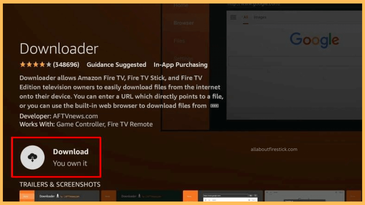 IPTV Smarters Pro on Firestick - Click on Download