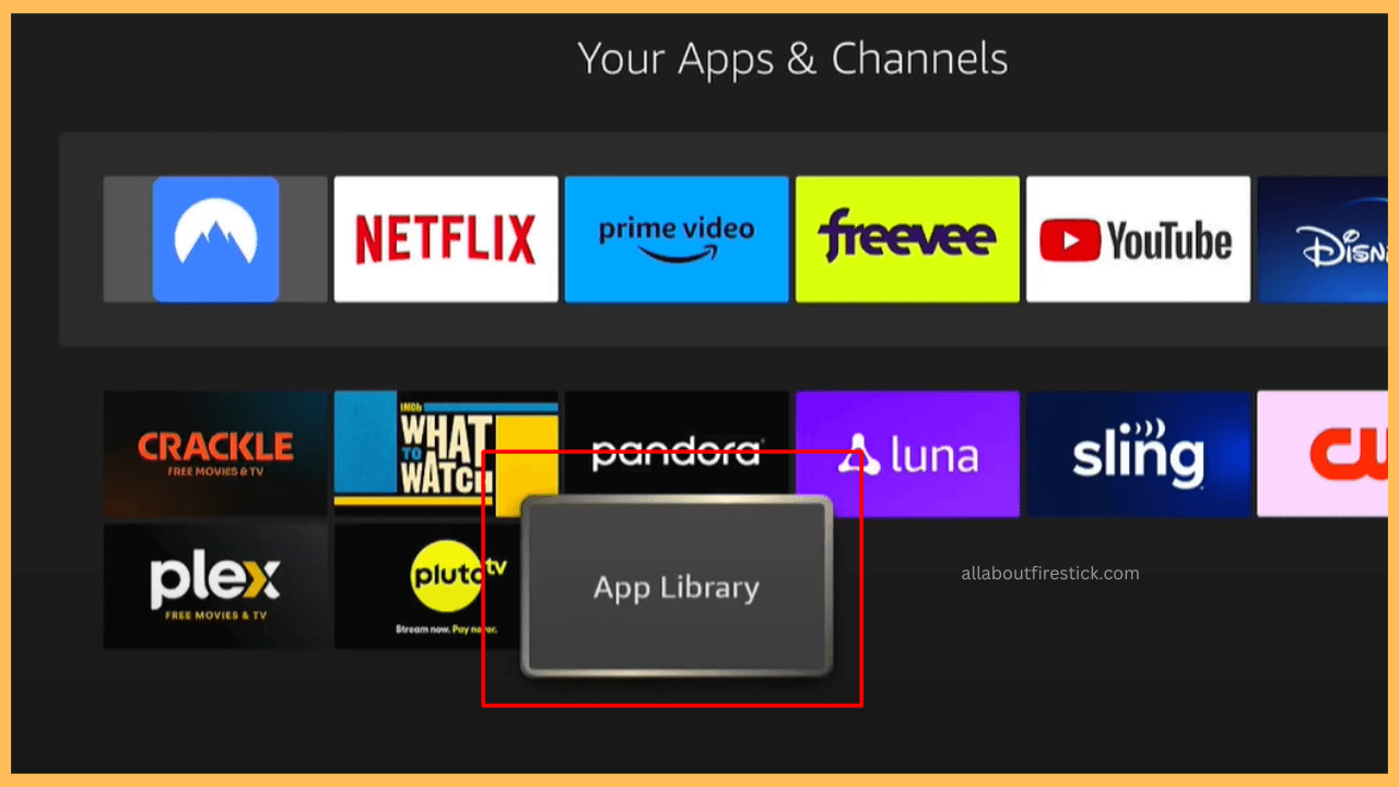 MLB on Firestick - Select App library