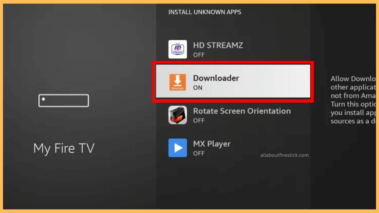 Movie HD on Firestick - Enable for Downloader