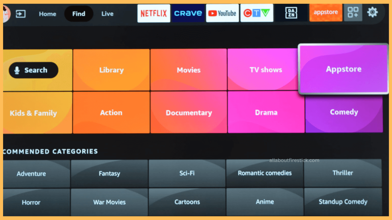 Newsmax on Firestick - Go to App Store