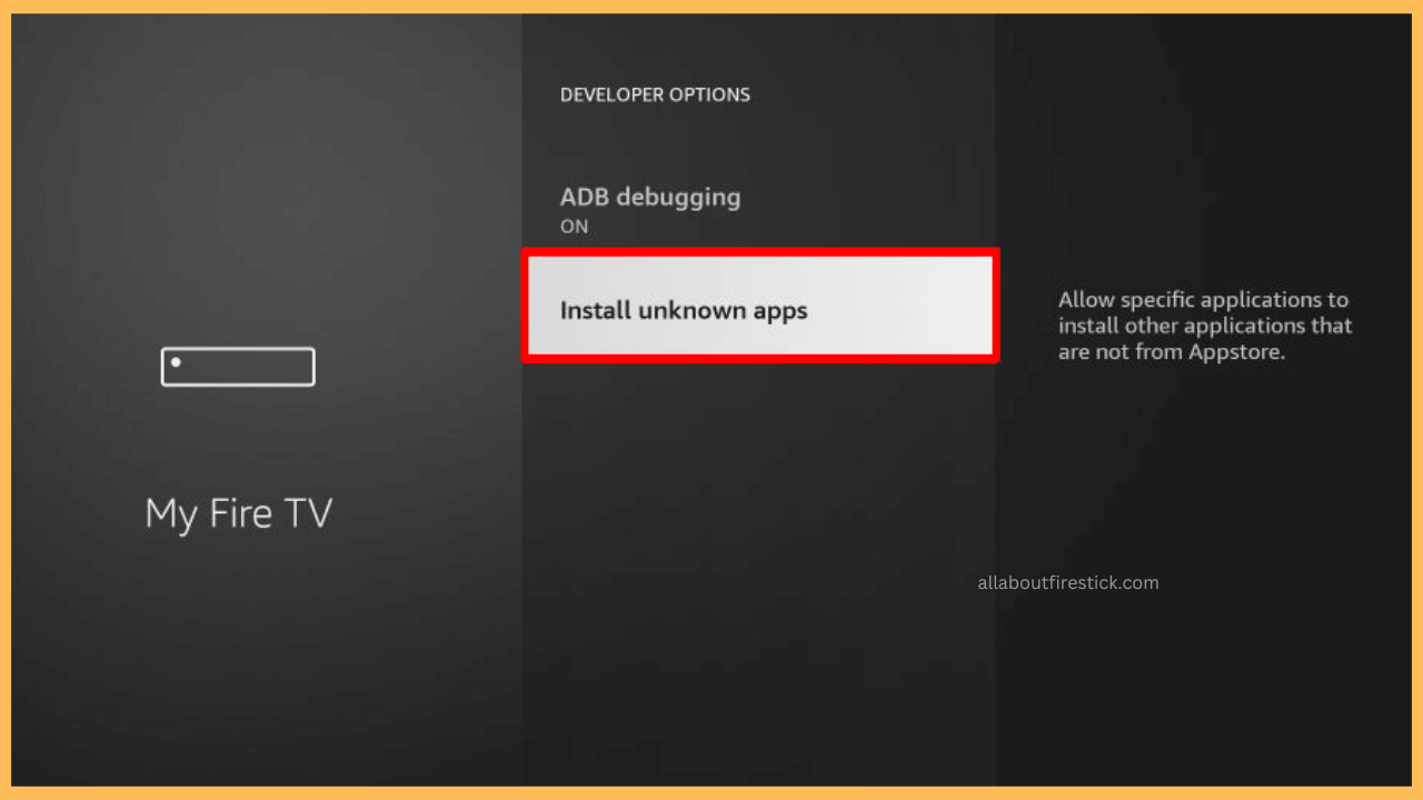 Choose Install Unknown Apps