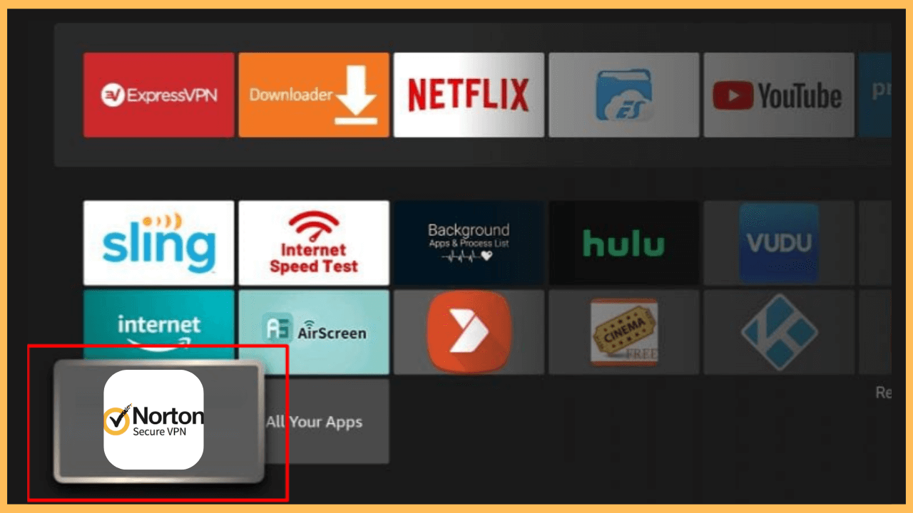 Norton VPN on Firestick - Select the app