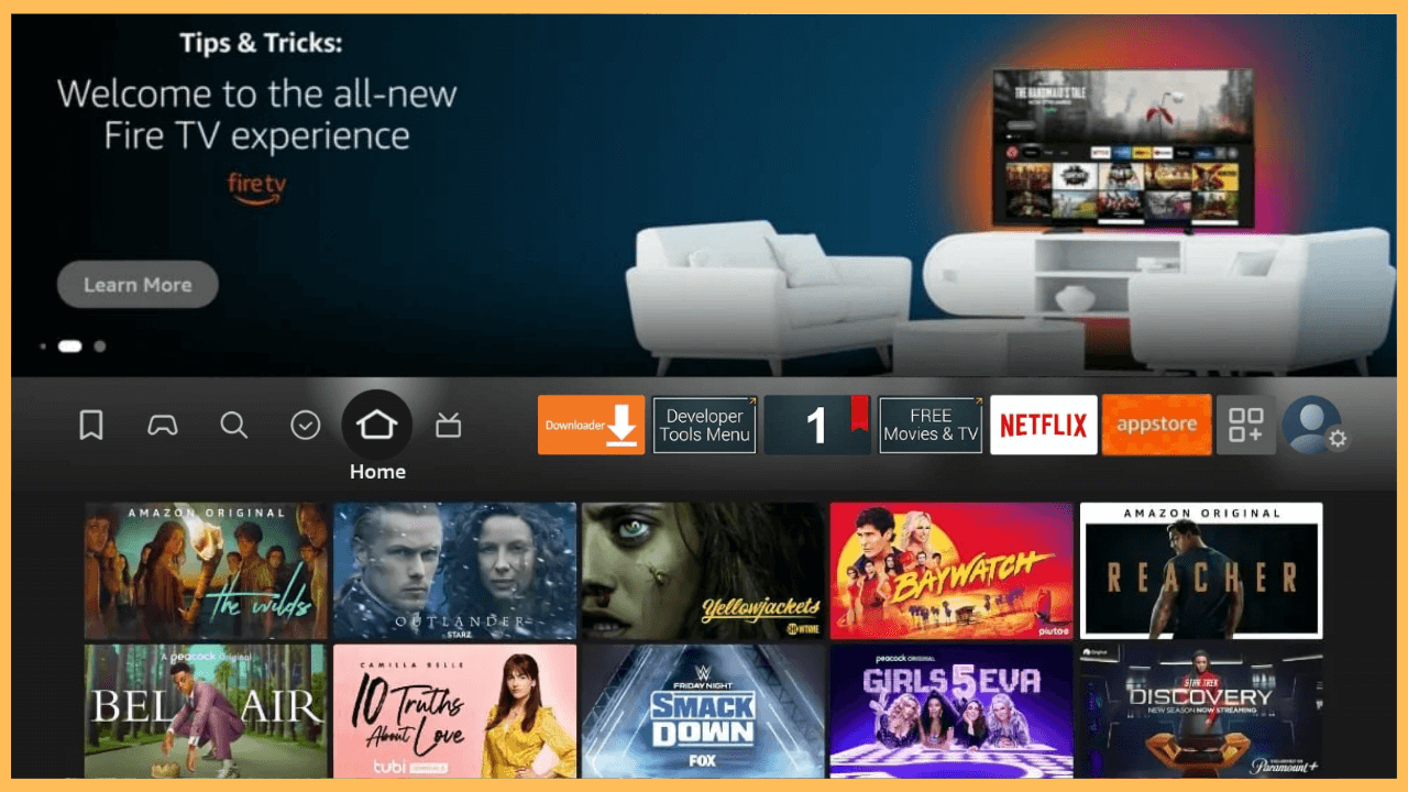 Popcorn Time on Firestick - Home Screen