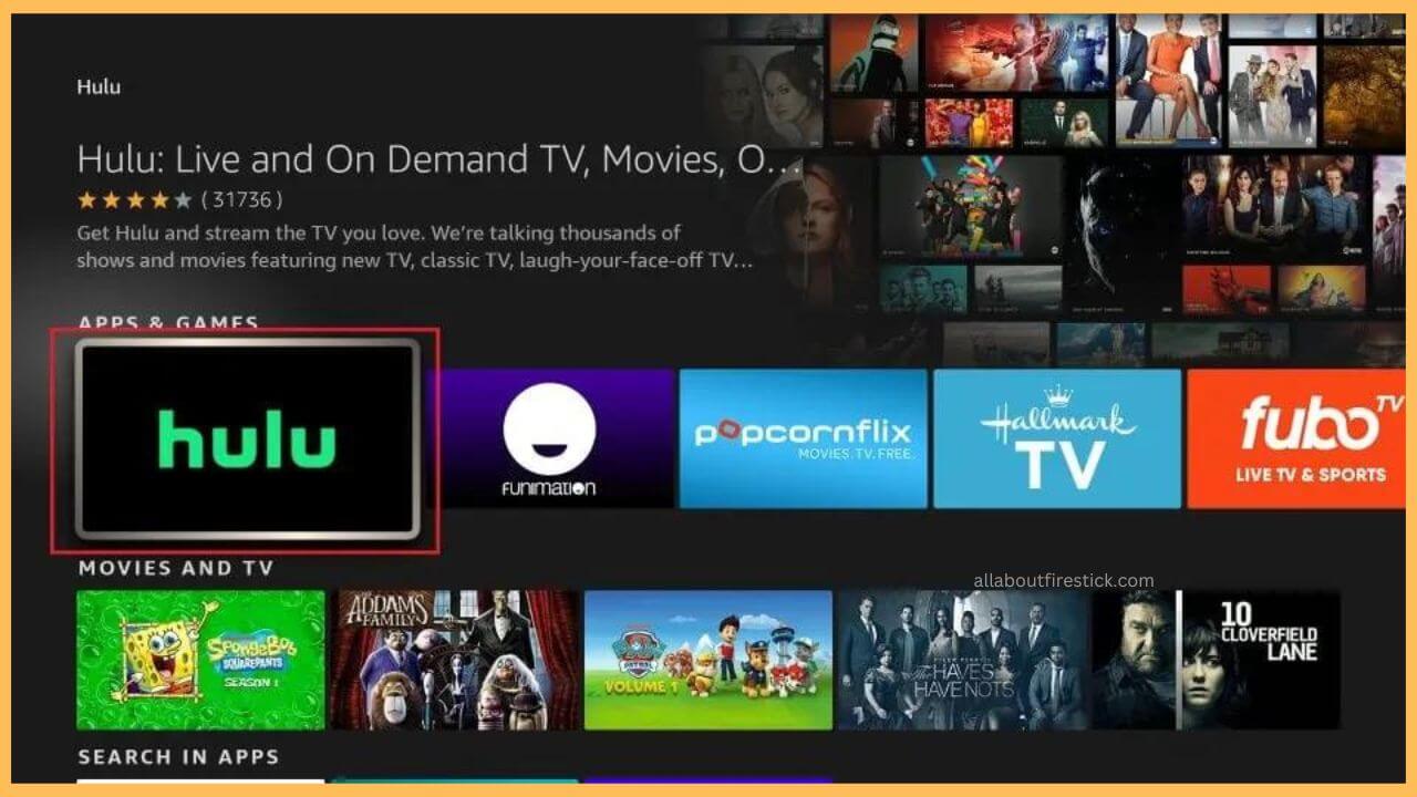 Search Hulu on Fire TV