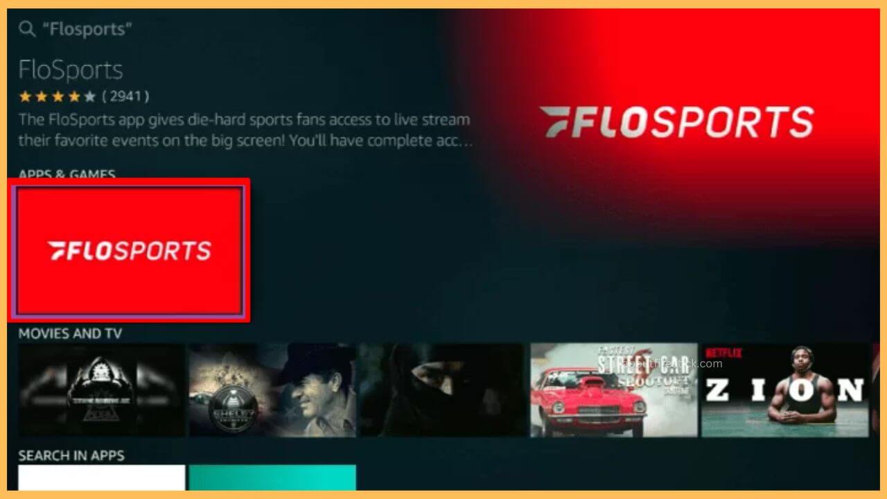 Select FloSports on Firestick