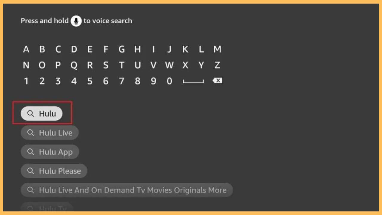 Select Hulu on Firestick