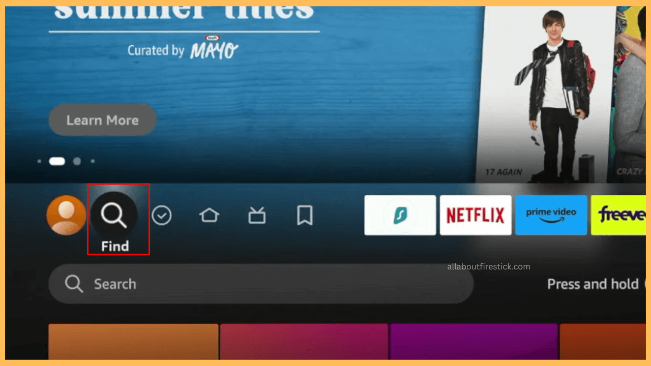 Click on the Find icon
