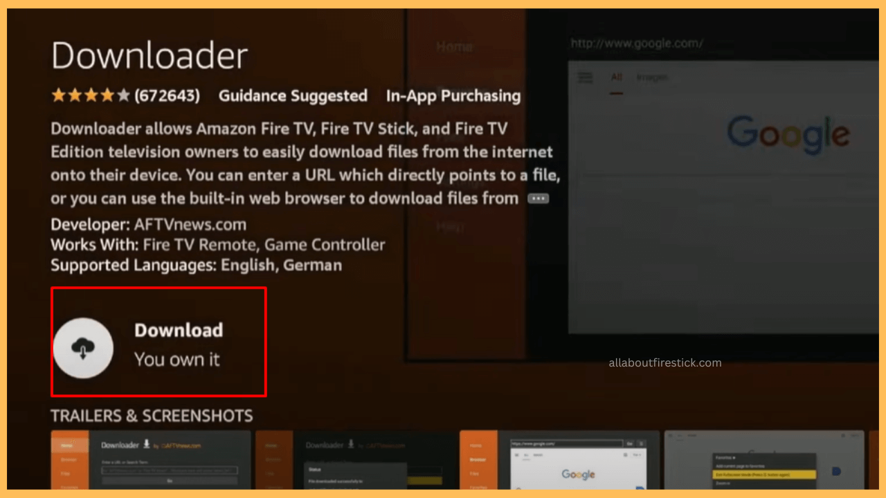 Solid Streamz on Firestick - Select Download