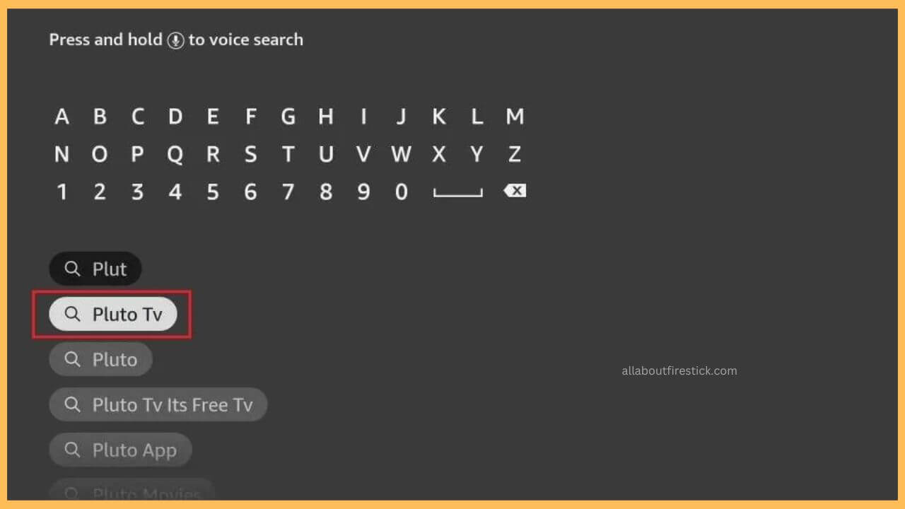 Tap Pluto TV on the Search bar (1)