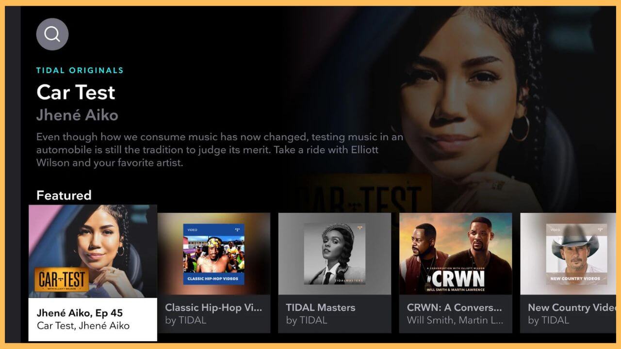 Tidal App on Firestick