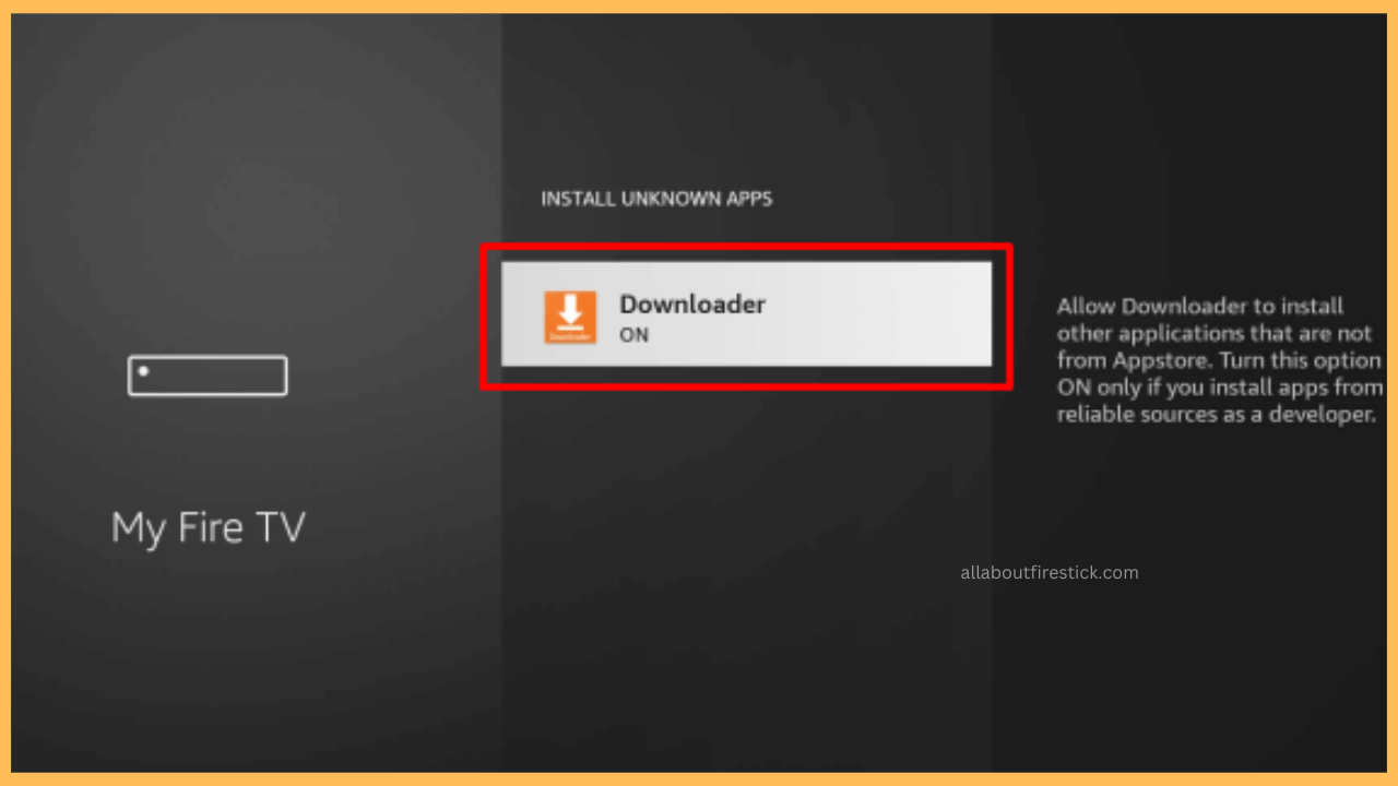 Typhoon TV on Firestick - Enable for downloaer