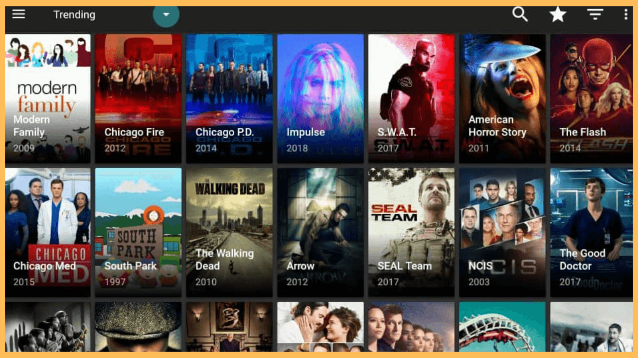 Typhoon TV on Firestick - Home page