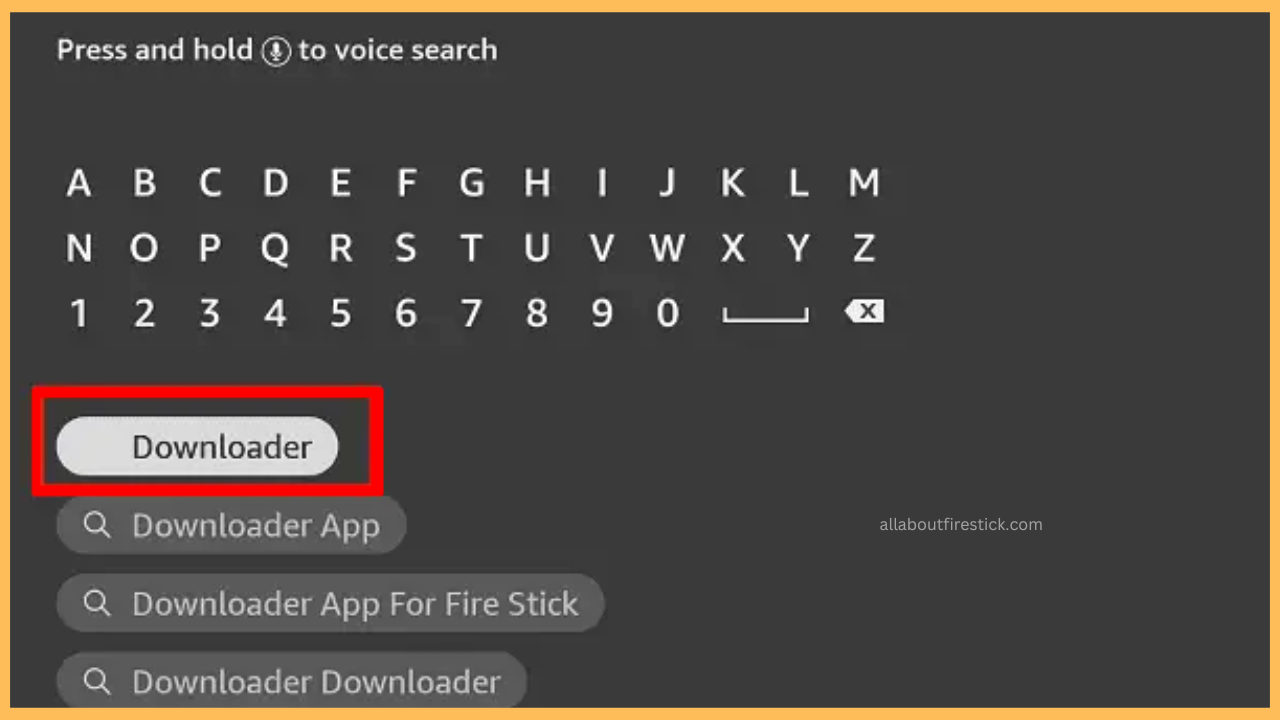 Typhoon TV on Firestick - Search for Downloader