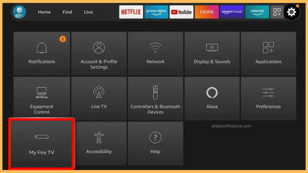 Select My Fire TV