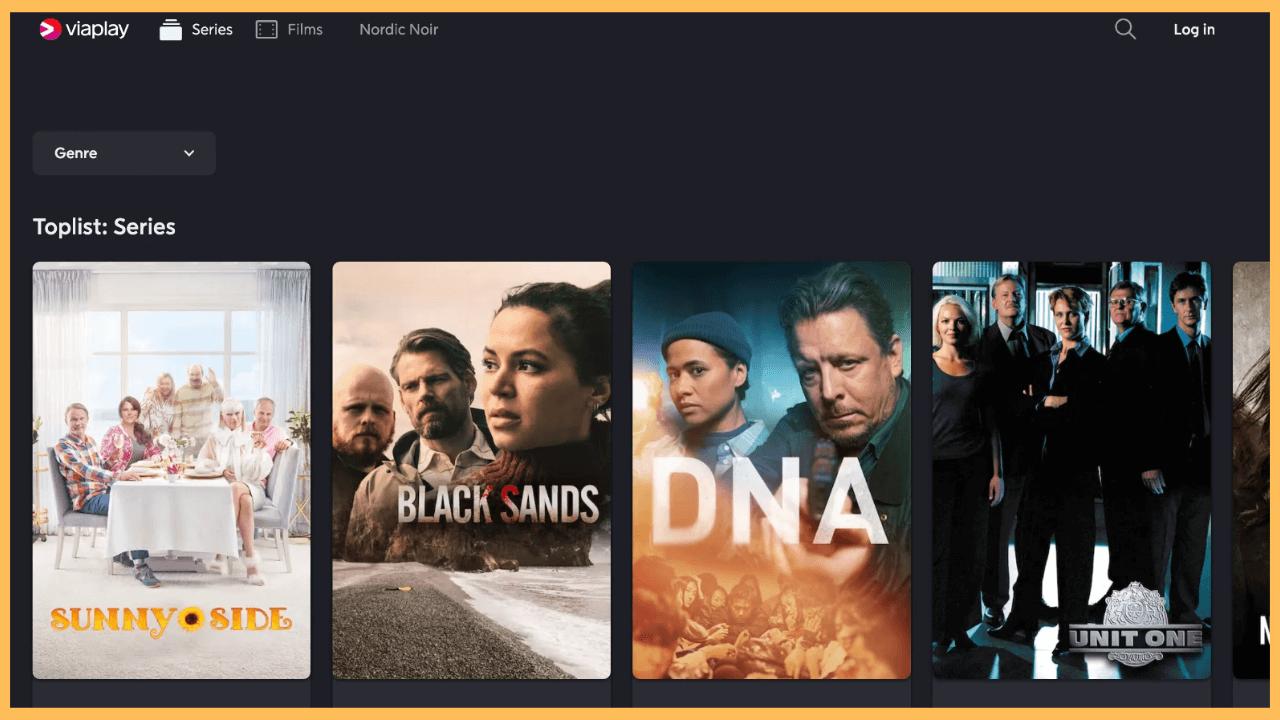 Viaplay on Firestick - Home Page