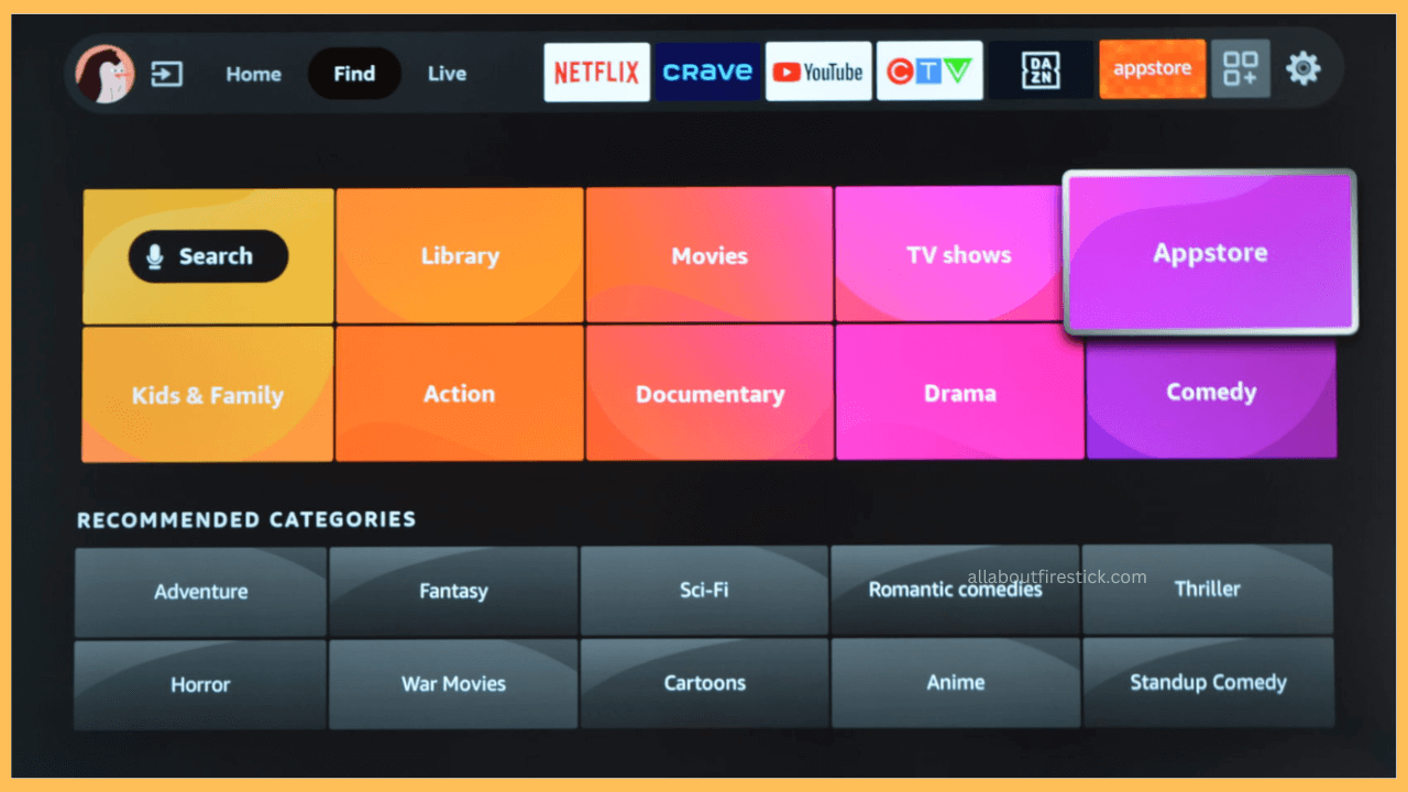 Select Firestick App Store