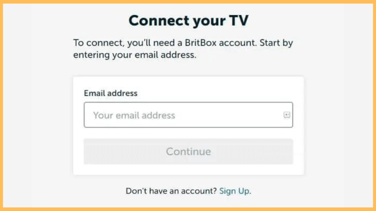 Sign in with your BritBox account