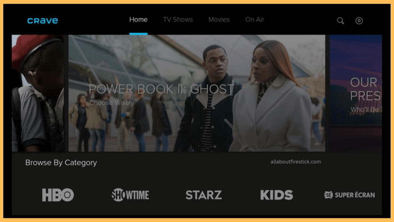 Stream Crave on Firestick