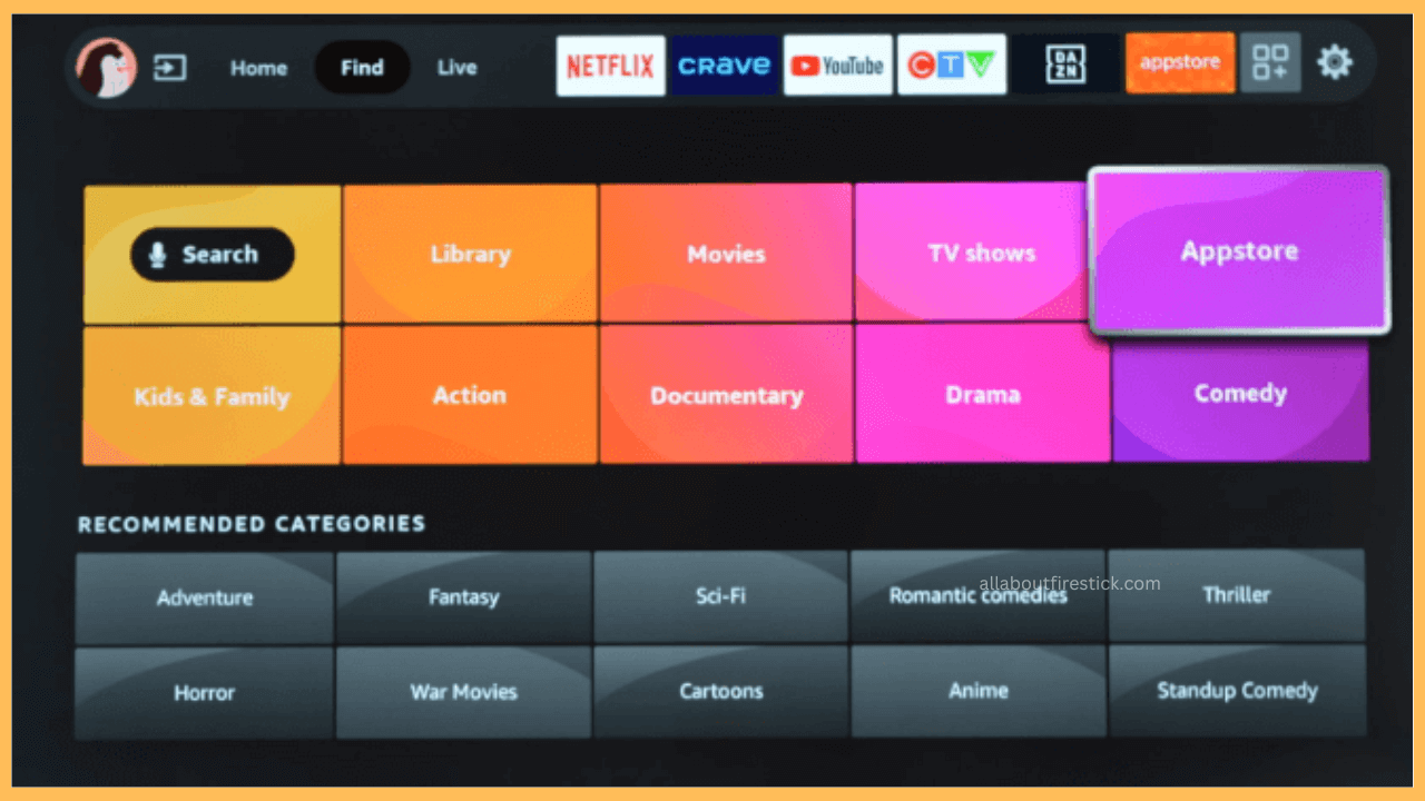 Select the App Store tile