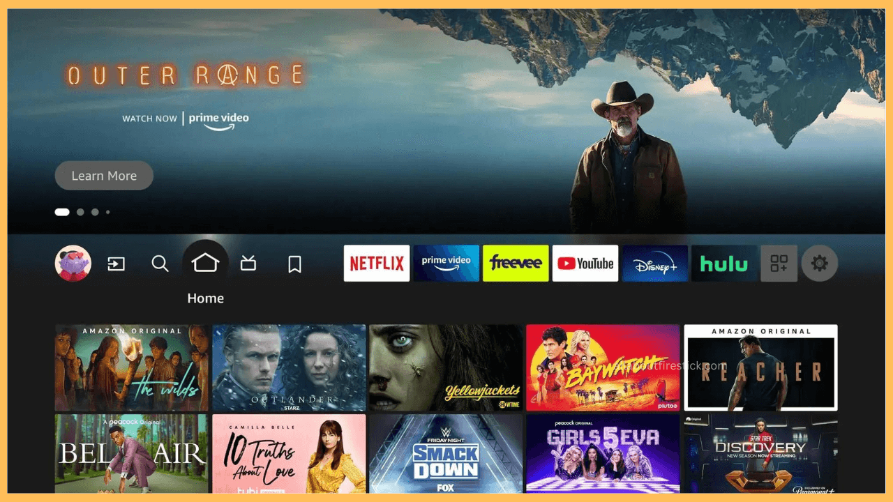 Navigate to the Firestick Home page