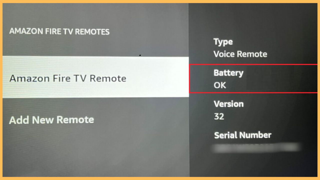 Check the Battery status to fix Alexa not working on Firestick