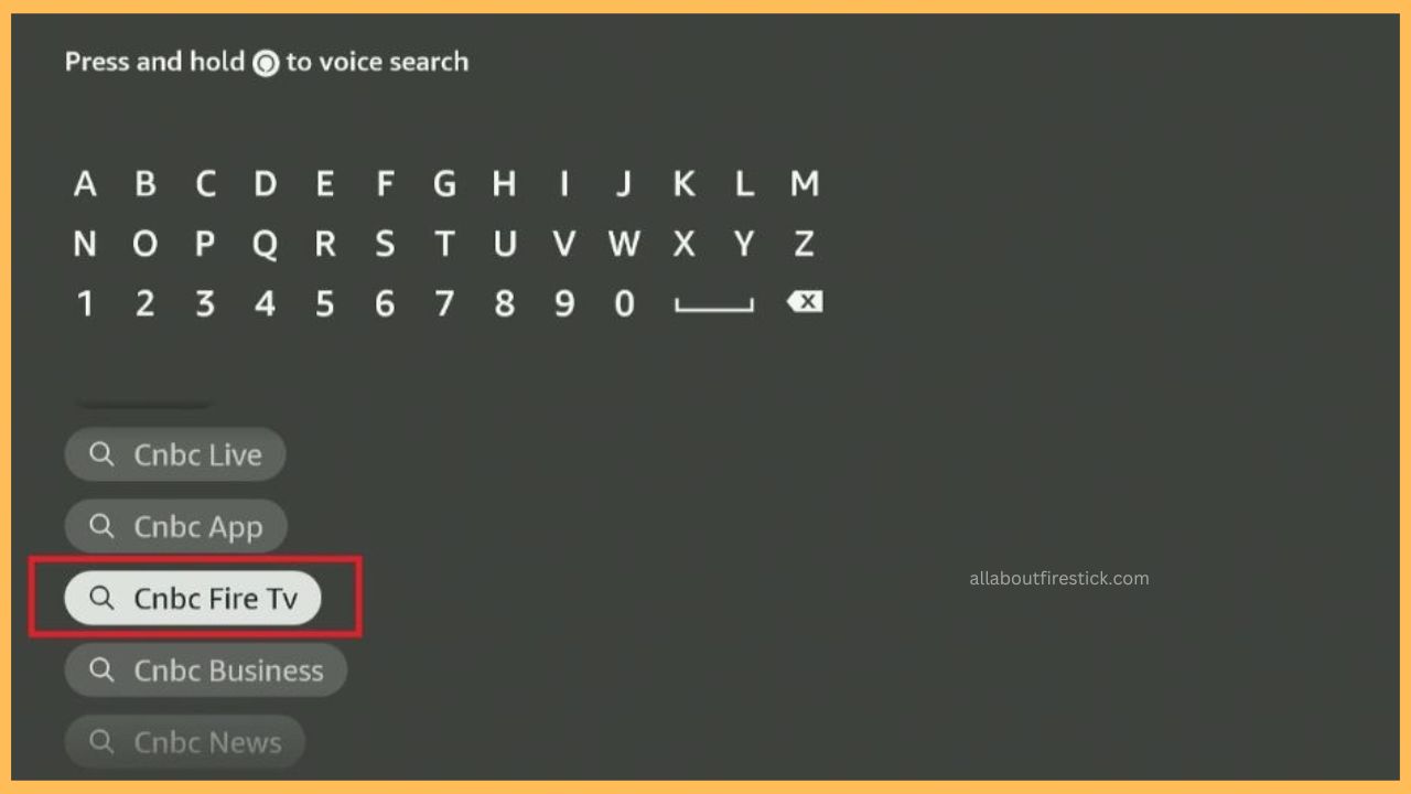 Choose CNBC on Firestick