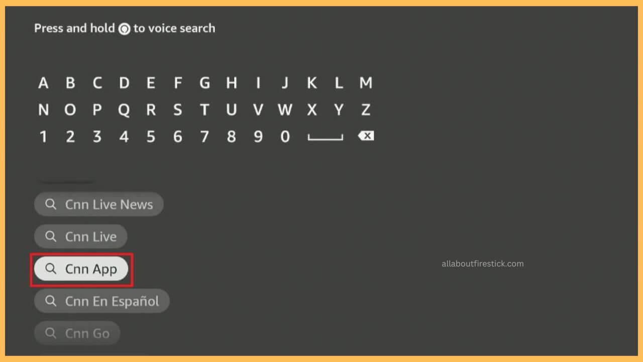 Choose CNN App on Firestick (1)