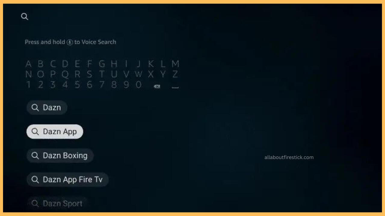 Choose DAZN on Firestick (1)