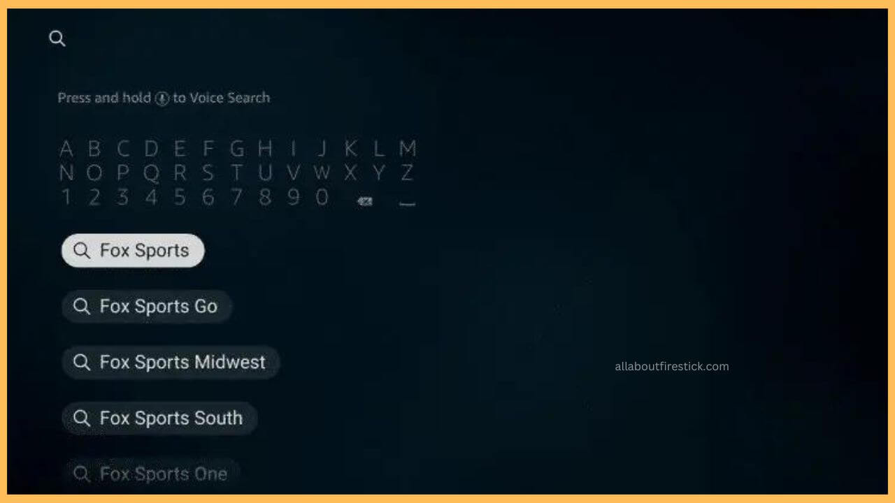 Choose Fox Sports on Firestick (1)