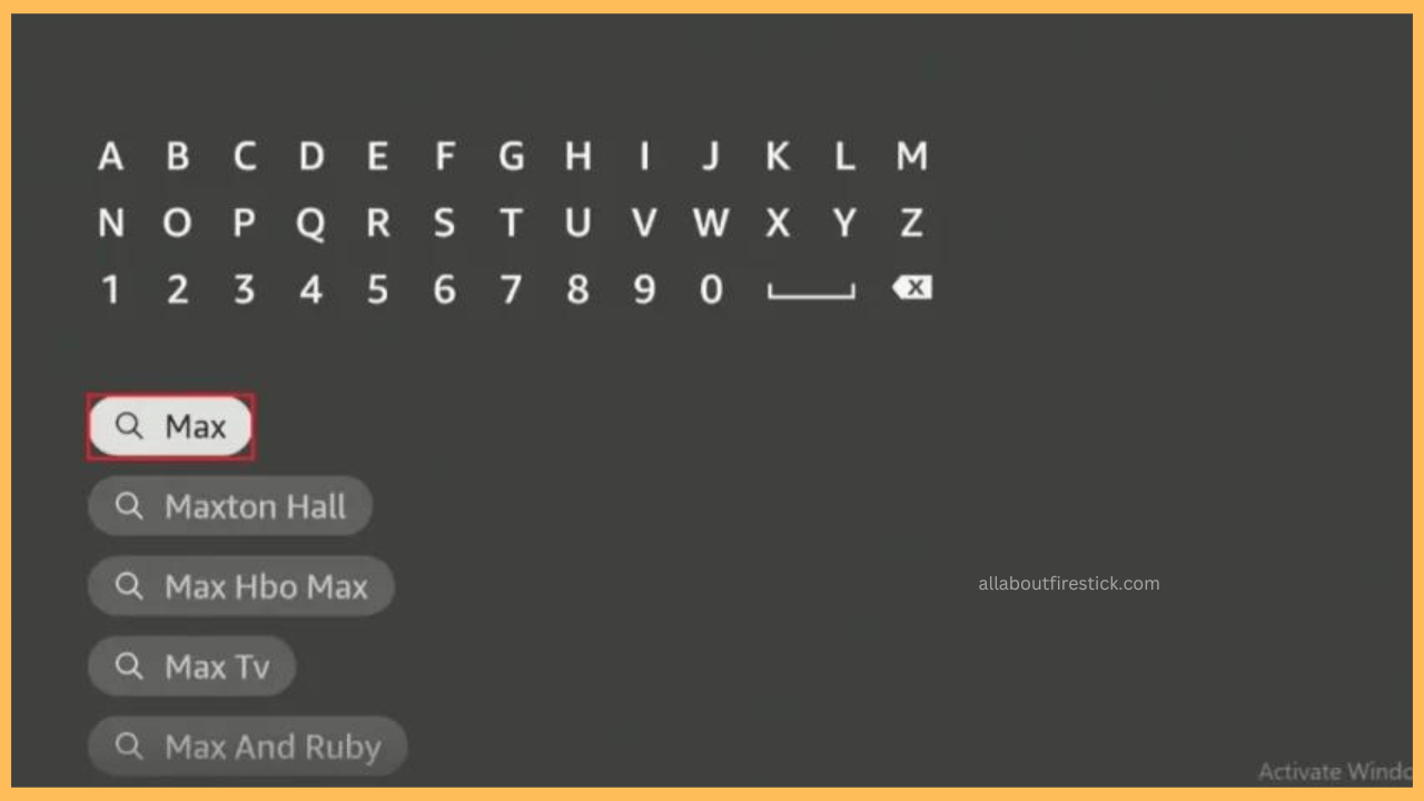 Choose Max on Firestick (1)