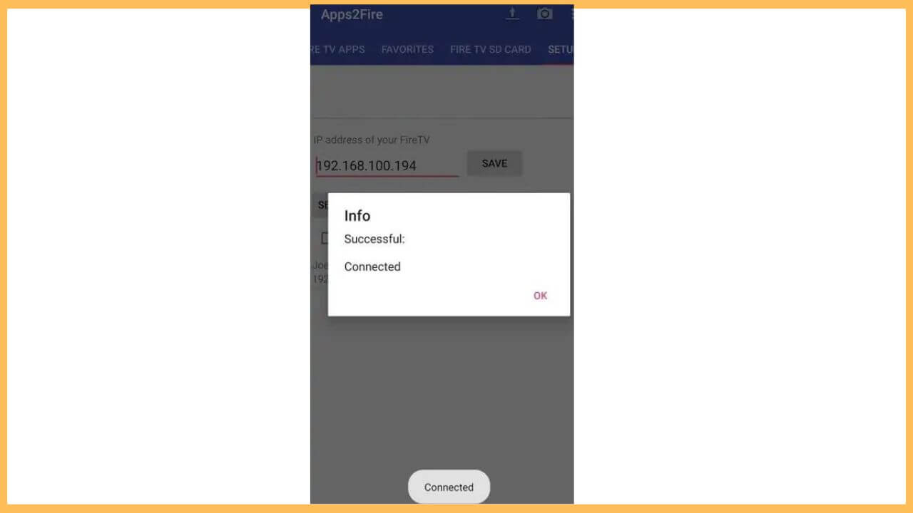 Hit OK on Successful box
