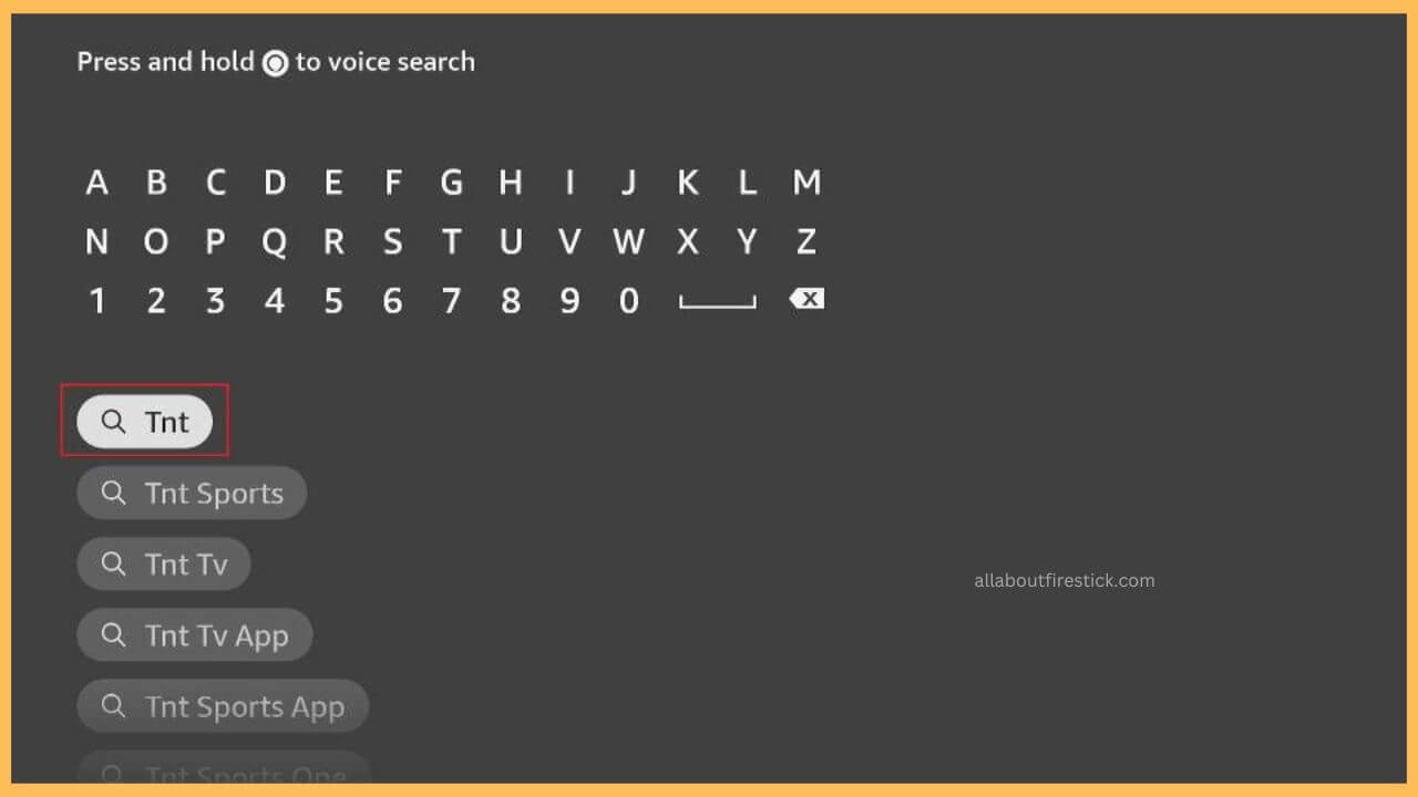 Choose TNT from Search bar (1)