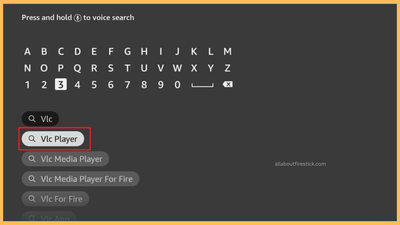 Choose VLC on Firestick