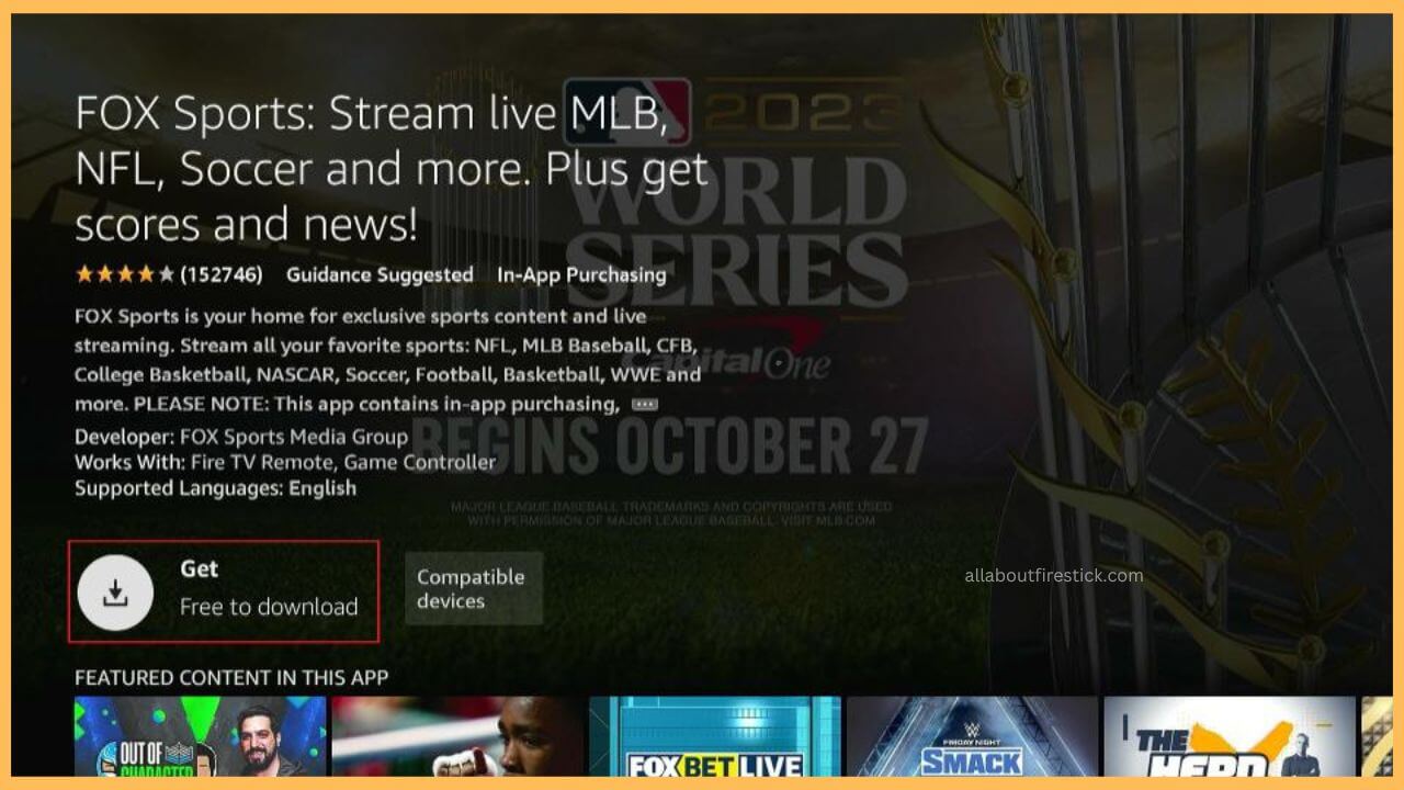 Click Get to Download Fox Sports (1)