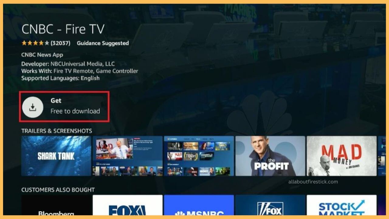Hit Get to Download CNBC on Firestick (1)