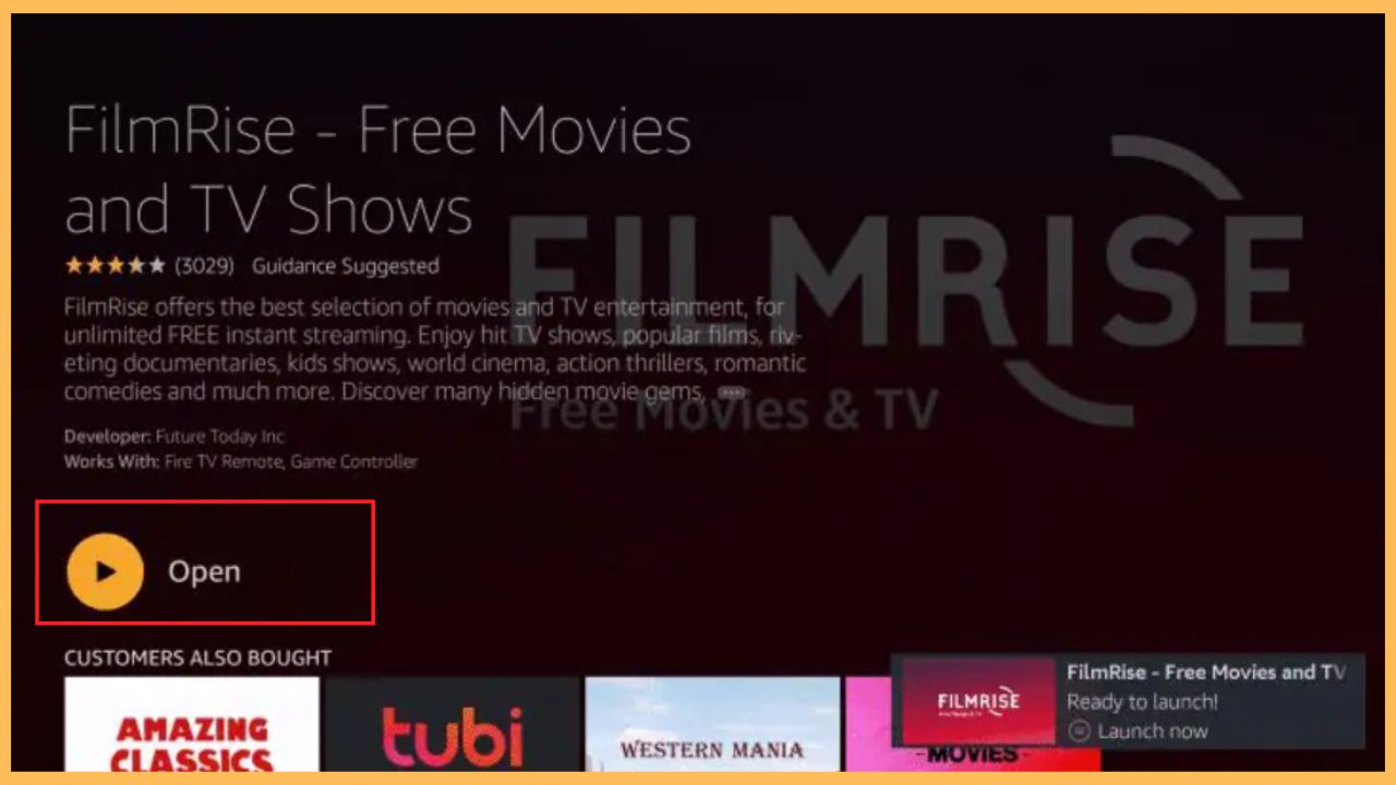 Open the FilmRise App
