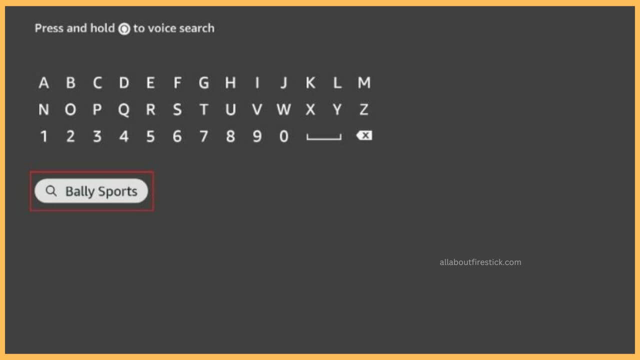 Select Bally Sports from Seach bar (1)