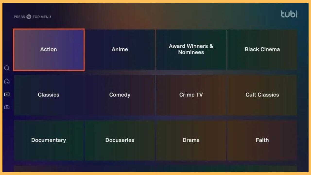 Select Categories on Tubi TV (1)