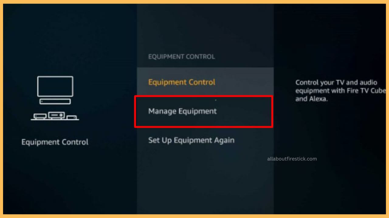 Select Manage Equipment (1)