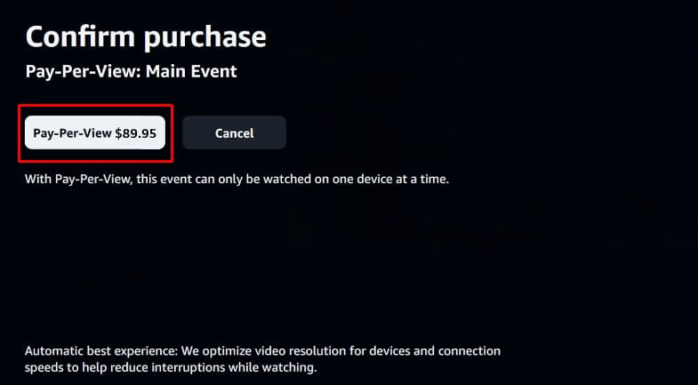 Select Purchase Button
