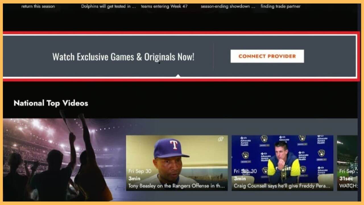 Tap Connect Provider on Bally Sports (1)