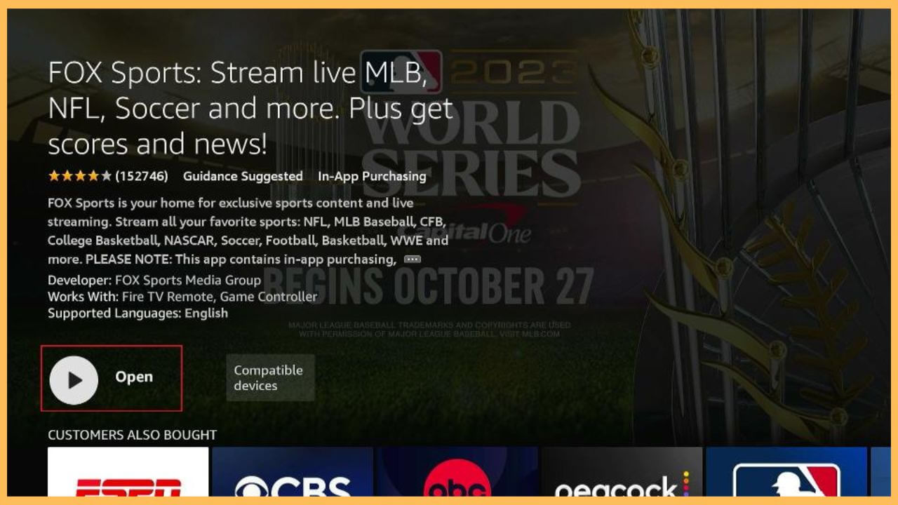 Tap Open to Launch Fox Sports (1)