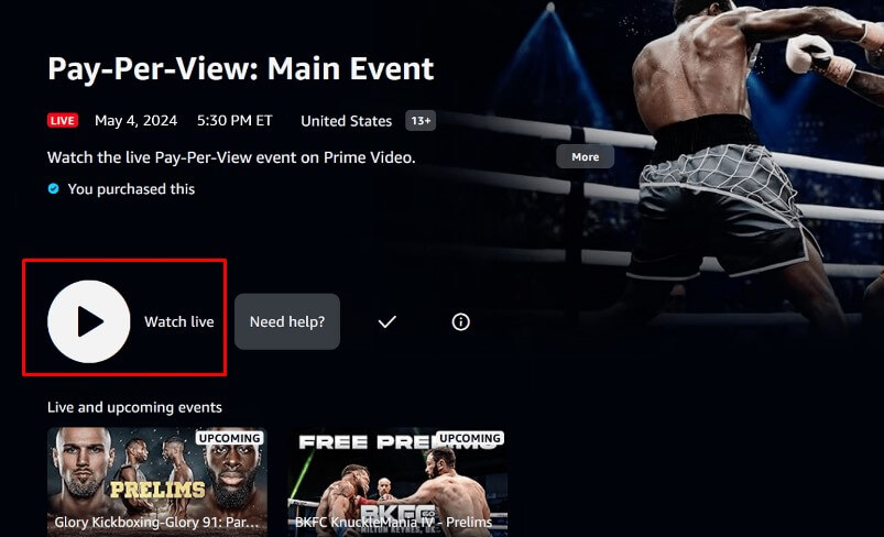 Tap on the Play Button