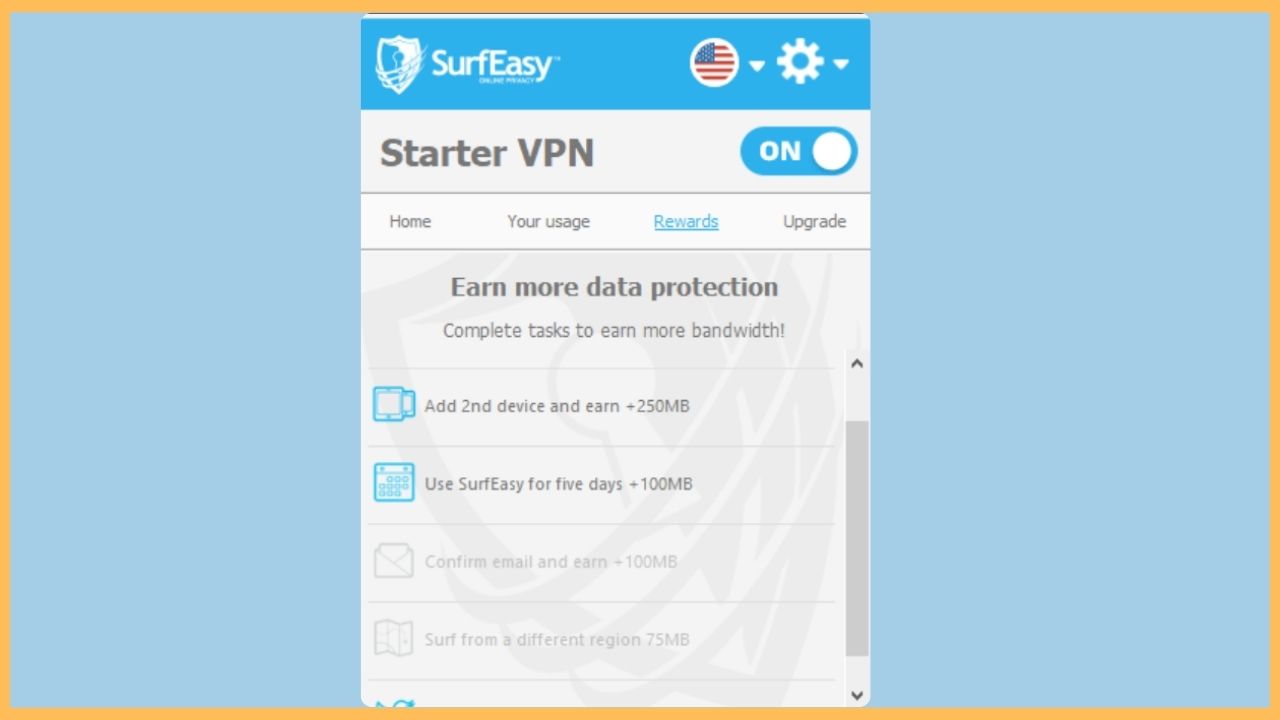 Turn On Connect to use SurfEasy VPN on Firestick