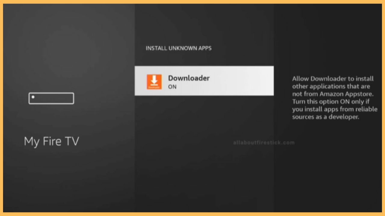 Turn on Downloader to get Gears TV on Firestick