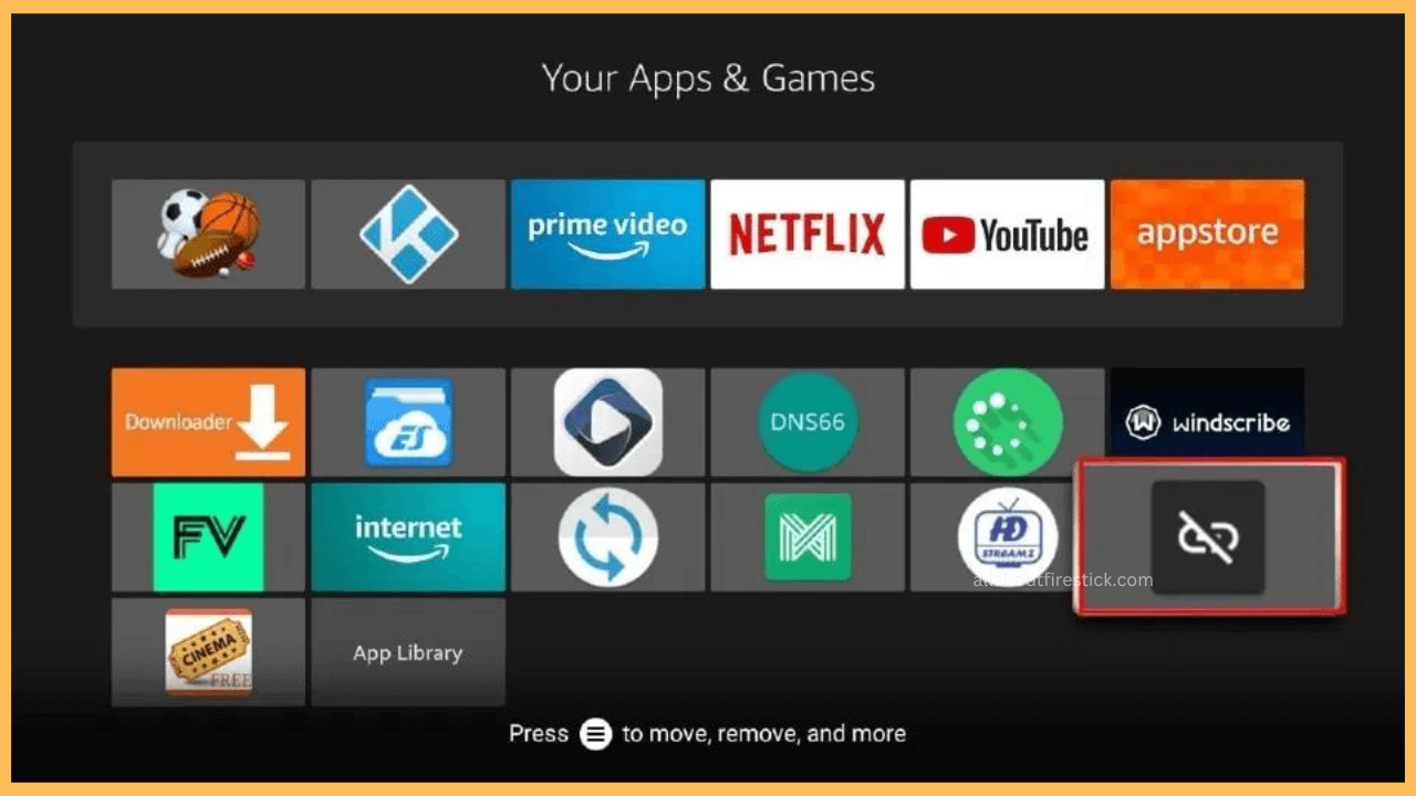 Open the UnLinked app on Firestick