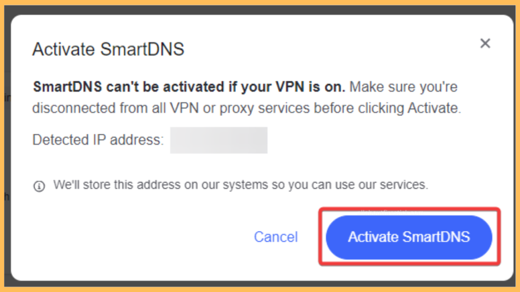 Select Activate SmartDNS