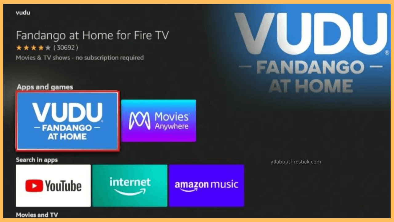 Pick Up the Vudu app