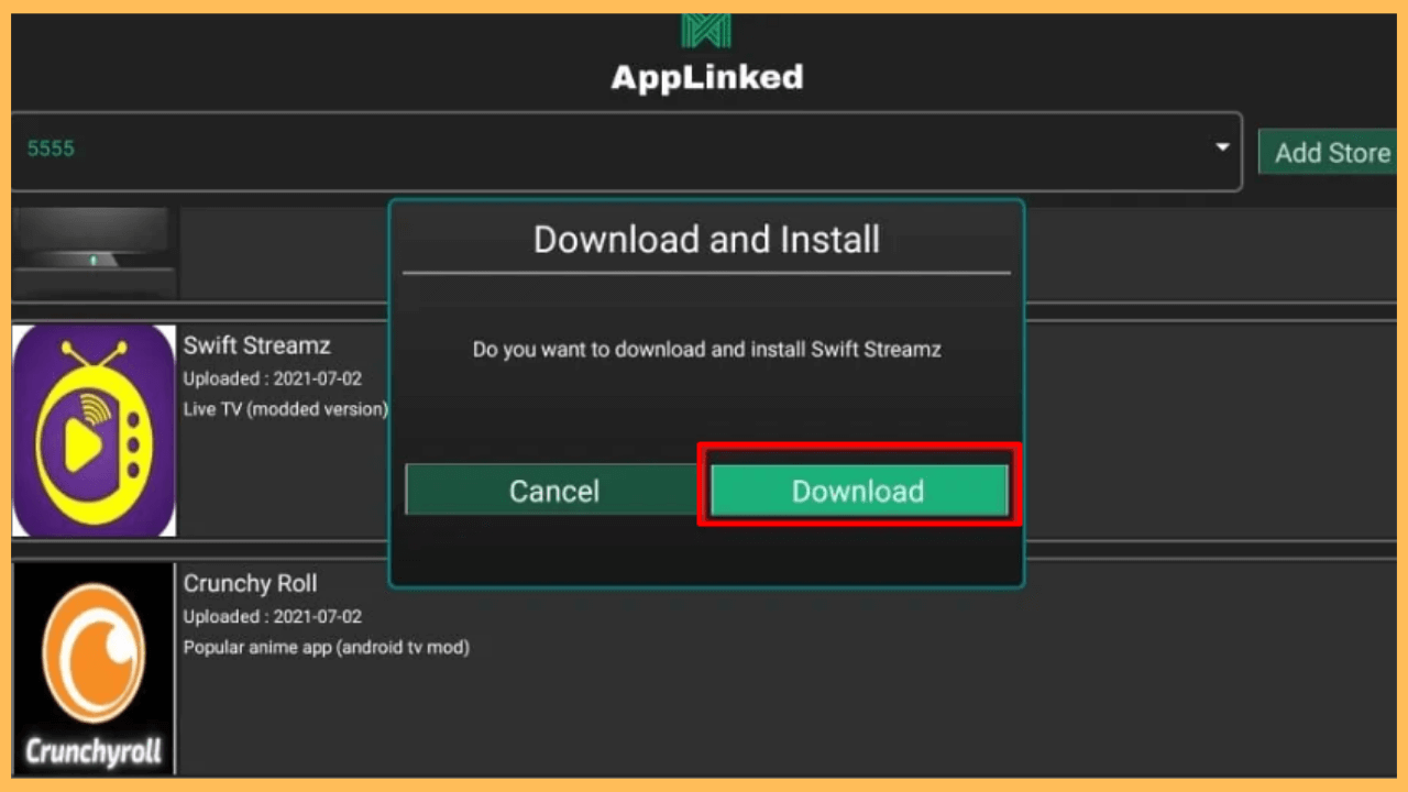 AppLinked on Firestick - Select Download