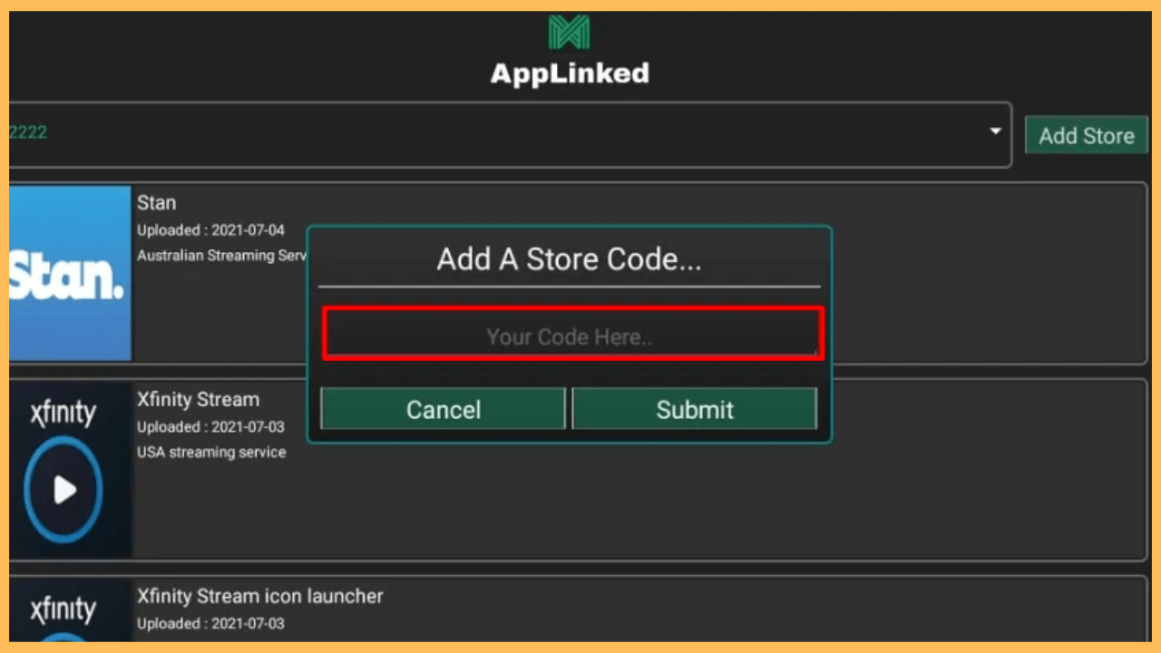 Select Your Code Here